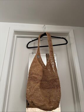 Helen Kaminski Tan Woven Shoulder Bag